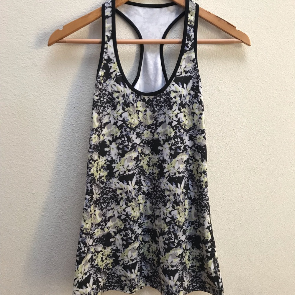 Lululemon Cool Racerback Floral Tank Top Size 6